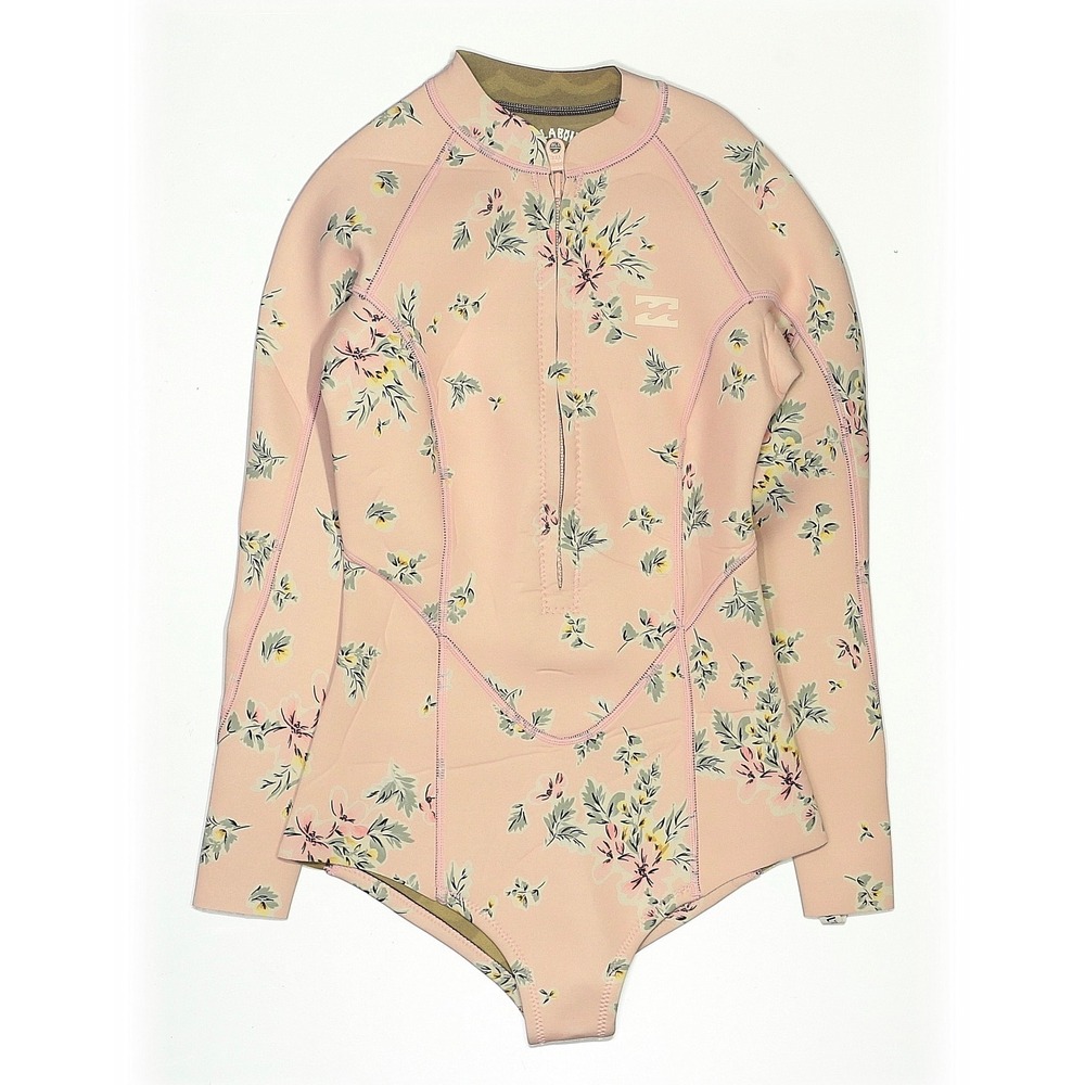 NWOT Billabong | Salty Dayz Wetsuit Springsuit 6 Pink Longsleeve Front Zip - Picture 4 of 7
